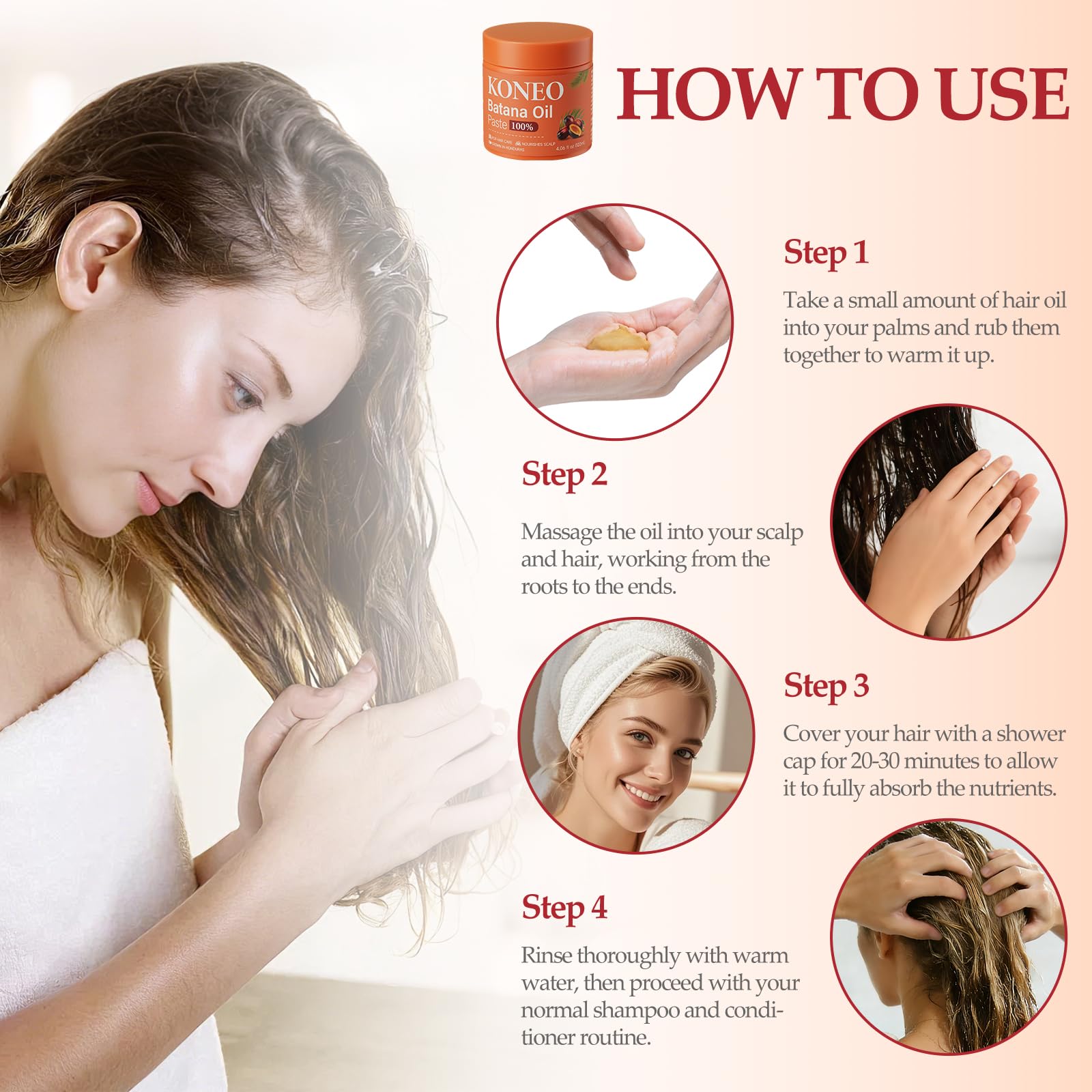 KONEO Hair Growth Cream for 100% Pure Batana Oil